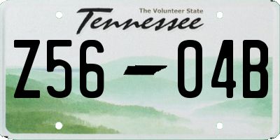 TN license plate Z5604B