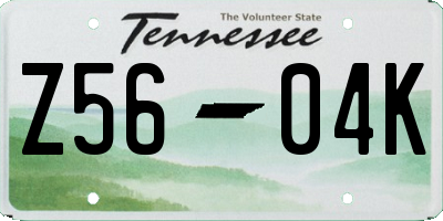 TN license plate Z5604K