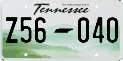 TN license plate Z5604O