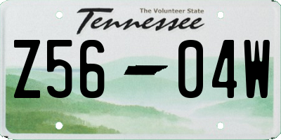 TN license plate Z5604W