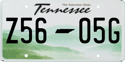 TN license plate Z5605G