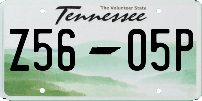 TN license plate Z5605P
