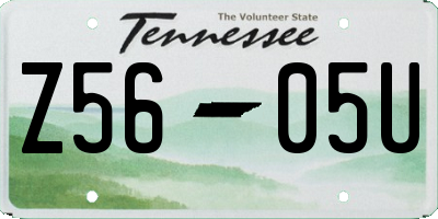 TN license plate Z5605U