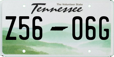 TN license plate Z5606G