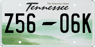 TN license plate Z5606K