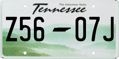 TN license plate Z5607J