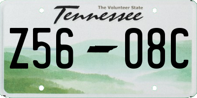 TN license plate Z5608C