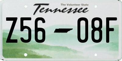TN license plate Z5608F