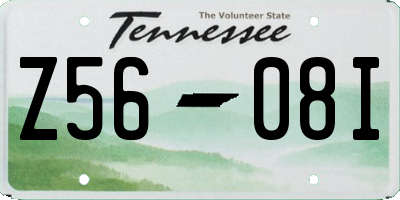 TN license plate Z5608I