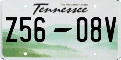 TN license plate Z5608V