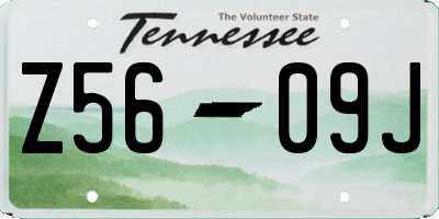 TN license plate Z5609J