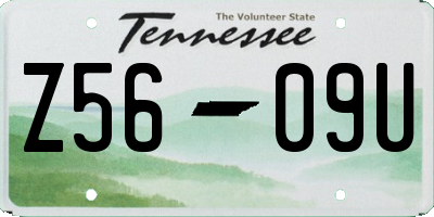 TN license plate Z5609U