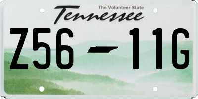 TN license plate Z5611G