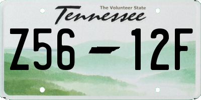 TN license plate Z5612F