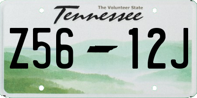 TN license plate Z5612J