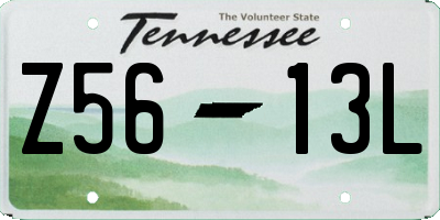 TN license plate Z5613L