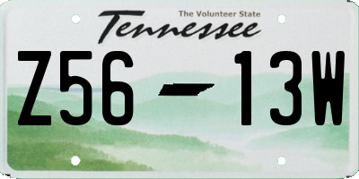 TN license plate Z5613W