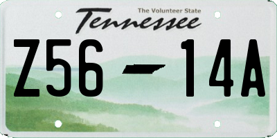 TN license plate Z5614A