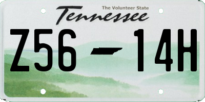 TN license plate Z5614H