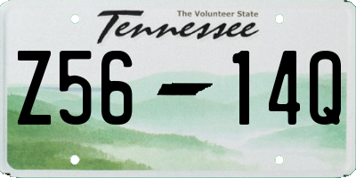 TN license plate Z5614Q