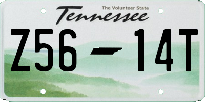 TN license plate Z5614T