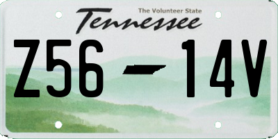 TN license plate Z5614V