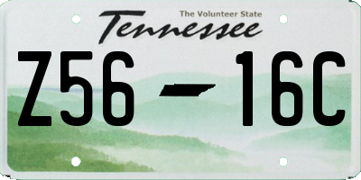TN license plate Z5616C