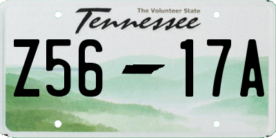 TN license plate Z5617A