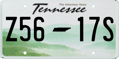 TN license plate Z5617S