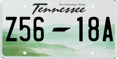 TN license plate Z5618A