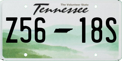 TN license plate Z5618S