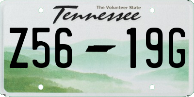 TN license plate Z5619G