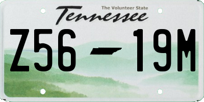 TN license plate Z5619M