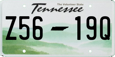 TN license plate Z5619Q