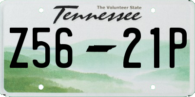 TN license plate Z5621P