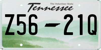 TN license plate Z5621Q