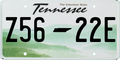 TN license plate Z5622E