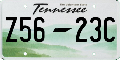 TN license plate Z5623C