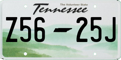 TN license plate Z5625J