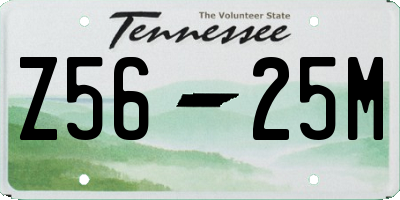 TN license plate Z5625M