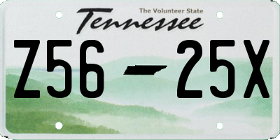 TN license plate Z5625X