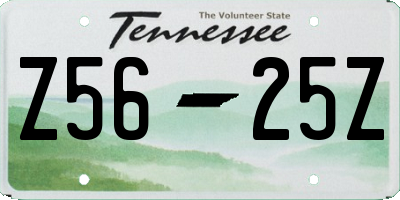 TN license plate Z5625Z