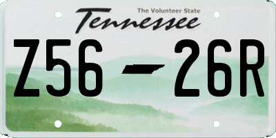 TN license plate Z5626R