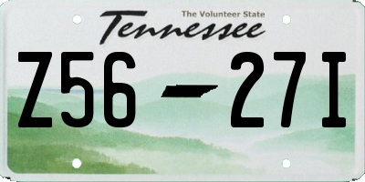TN license plate Z5627I