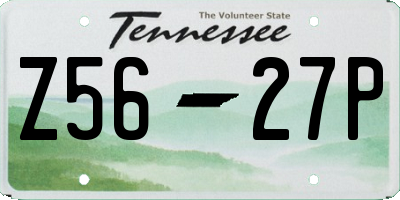 TN license plate Z5627P