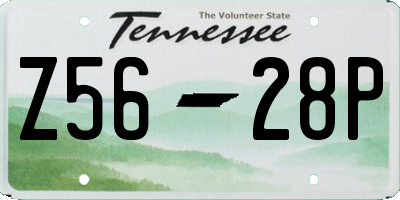 TN license plate Z5628P