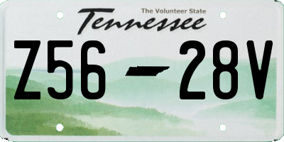 TN license plate Z5628V
