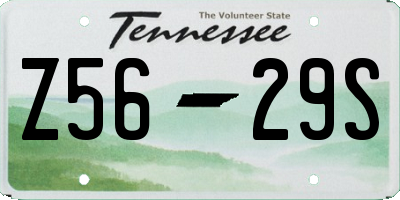 TN license plate Z5629S