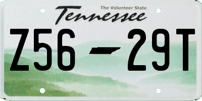 TN license plate Z5629T