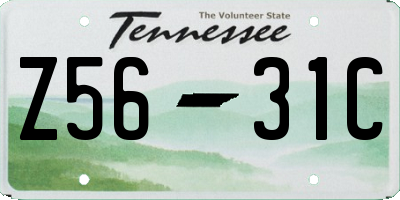 TN license plate Z5631C